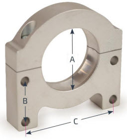 30mm lagerhouder 40mm bevestiging