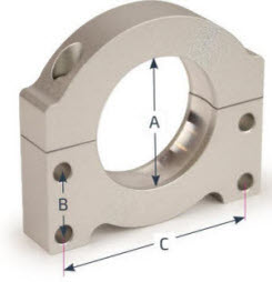 afmetingen van 30mm lagerhouder