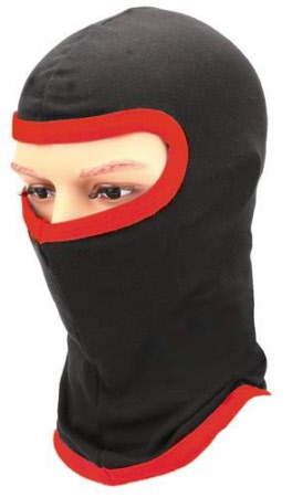 balaclava zwart-rood